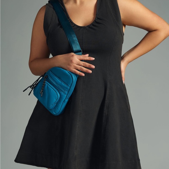 Anthropologie tennis court dress with pockets! L 10-12 NWT Black - Picture 8 of 8